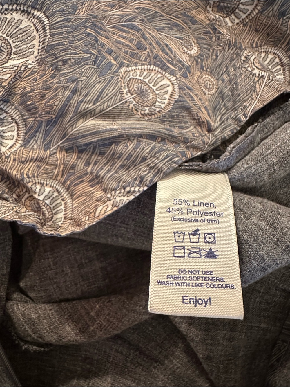 tilley grey linen-blend pants - Picture 6 of 7